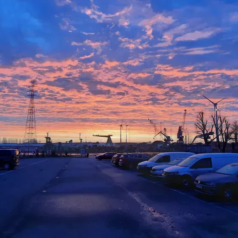 Een zonsopgang op de dag de starten